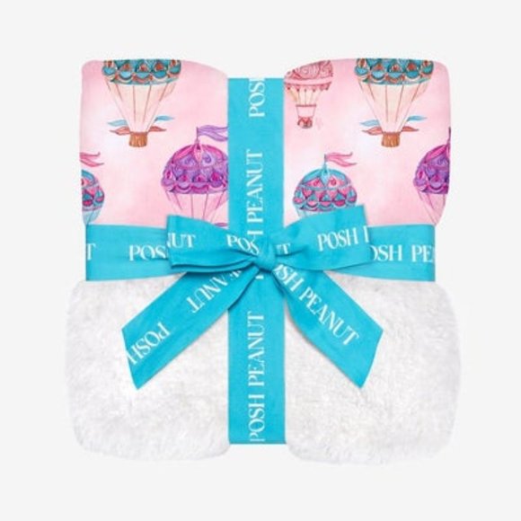 Posh Peanut Other Posh Peanut Gemma Cotton Candy Stripe Ruffled Luxe Patoo Blanket Poshmark